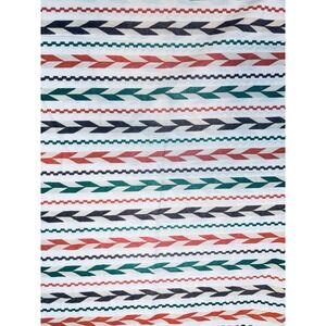 2 Vintage Wamsutta Dakotah‎ Stripe Pillowcases Set - Aztec - Orange Brown Green